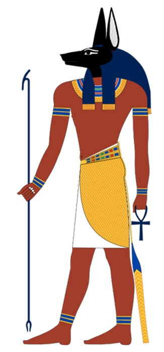 Thần Anubis của người Ai Cập thời cổ đại tượng trưng cho ướp xác và là vị thần cai quản thế giới bên kia.