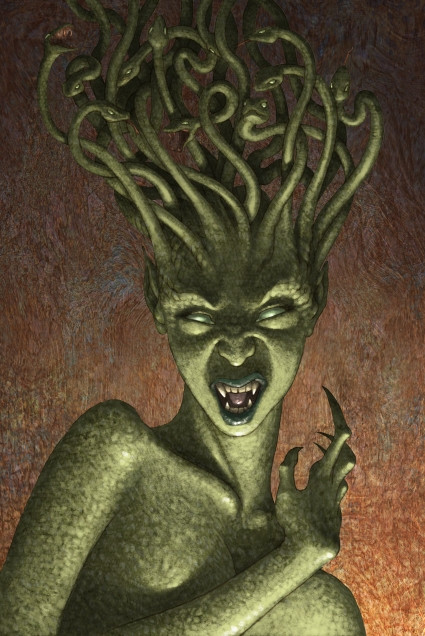 Thỉnh thoảng, Kampe cầm trên tay 2 thanh kiếm tẩm thuốc độc dùng làm vũ khí.