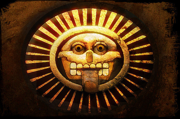 "Diêm vương" Mictlantecuhtli cũng thường đeo trên cổ chiếc vòng được xâu chuỗi bằng mắt người.