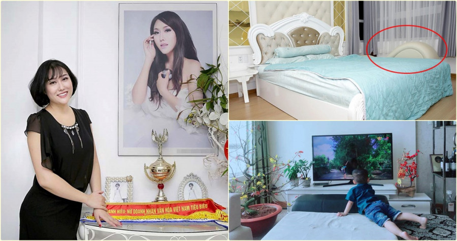 Trong phòng ngủ, có một thứ khiến khách nào đến thăm nhà cũng ồ lên “đỏ mặt” đó chính là: Chiếc “ghế tình yêu” mà Phi Thanh Vân kê cạnh giường ngủ.