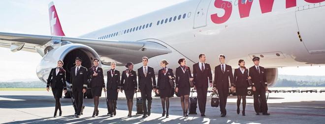 Tại Swiss Air của Thụy Sĩ, phi công sẽ kiếm được từ 5.000 USD đến 18.000 USD/tháng tùy theo kinh nghiệm. Ảnh: Swiss Air.