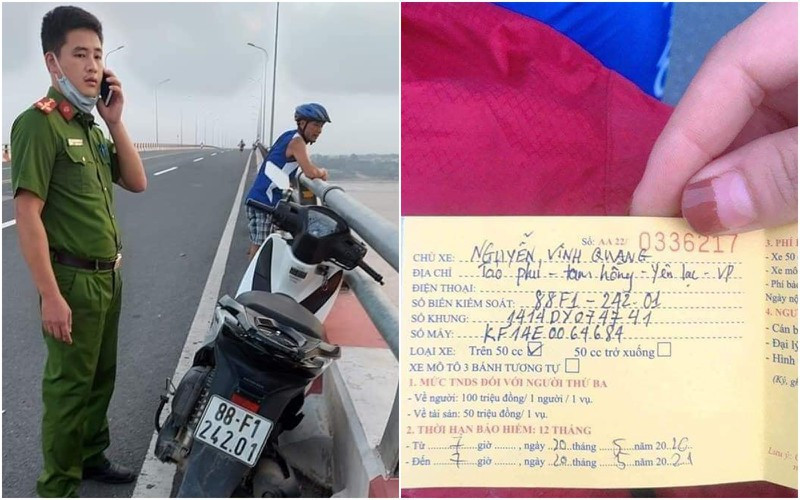  5. Đã tìm thấy thi thể nam thanh niên để lại xe SH, nhảy sông Hồng tự tử: Ngày 27/8, UBND xã Tam Hồng, huyện Yên Lạc, tỉnh Vĩnh Phúc cho biết, vào chiều tối ngày 26/8, thi thể nam thanh niên bỏ lại xe SH trên cầu Vĩnh Thịnh rồi nhảy xuống sông Hồng đoạn qua Thị xã Sơn Tây (Hà Nội) và huyện Vĩnh Tường, tỉnh Vĩnh Phúc đã được tìm thấy. 