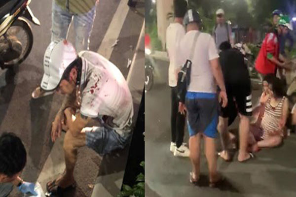 Khi đến đoạn đường đối diện số nhà 198 Nguyễn Trãi, Ngọc tông xe trúng anh P.T.L (26 tuổi) và vợ anh L. là chị P.M.L (24 tuổi, cùng trú quận Thanh Xuân, Hà Nội). Đáng nói, chị L. đang mang thai tuần thứ 32. Vụ tai nạn khiến vợ chồng chị L. bị thương, thai nhi nguy kịch. Tại Bệnh viện Bạch Mai, chị L. được mổ cấp cứu nhưng các bác sĩ không thể cứu được thai nhi. 