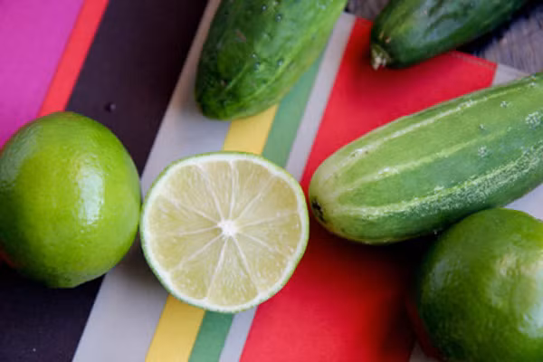 Dưa chuột rất lợi tiểu, nhờ đó độc tố được thải ra ngoài cơ thể nhanh hơn. Chanh hỗ trợ đường tiêu hóa, trong khi đó lá bạc hà khắc phục những tác dụng phụ khi giảm cân. Chỉ mất chưa đến 10 phút là bạn có ngay ly detox bưởi, dưa chuột và chanh rồi.