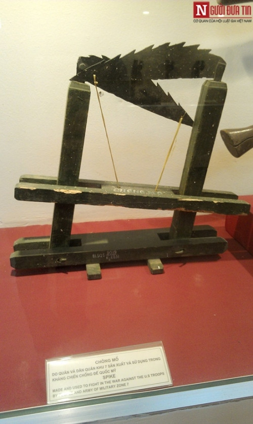 Đây là chiếc chông mổ mà quân dân Quân khu I chế tạo và chiến đấu chống Đế quốc Mỹ.