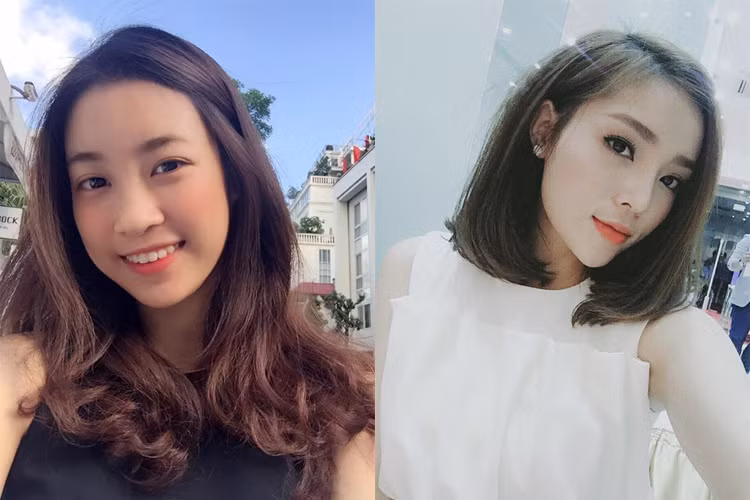 Trong khi Mỹ Linh sở hữu gương mặt tròn trịa, phúc hậu thì gương mặt của Kỳ Duyên được cho là trông sắc nét hơn. 