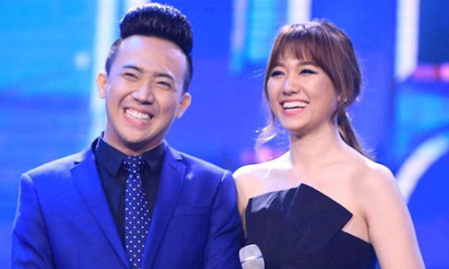 Xon xao anh Tran Thanh om Hari Won ngu trong rap phim