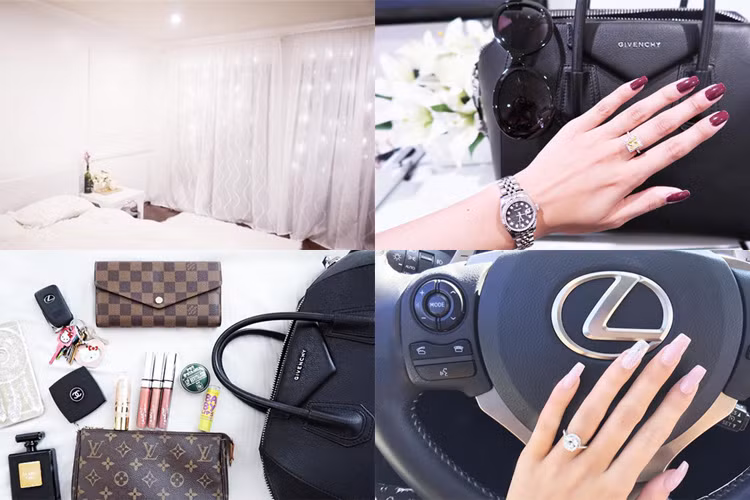 Cũng giống như nhiều cô gái khác, Jacqueline Phạm rất mê túi xách, giày cao gót, mỹ phẩm hàng hiệu, nhẫn kim cương.