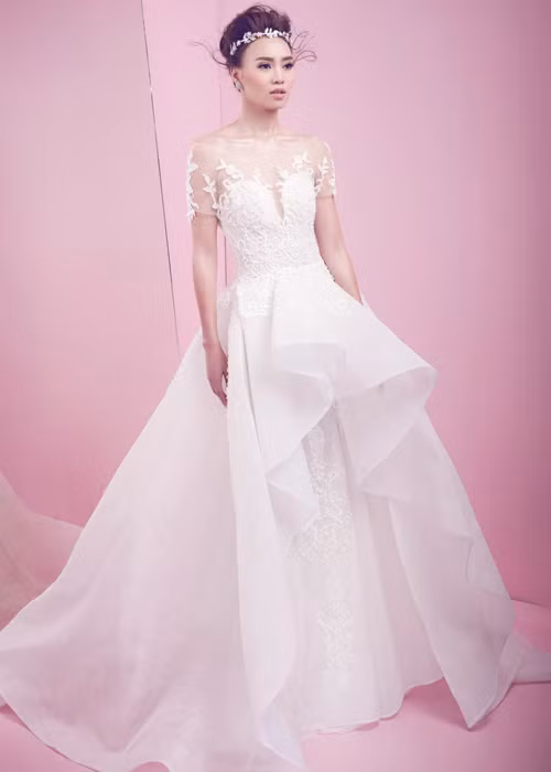 Ninh Duong Lan Ngoc dep mong manh trong trang phuc co dau-Hinh-4