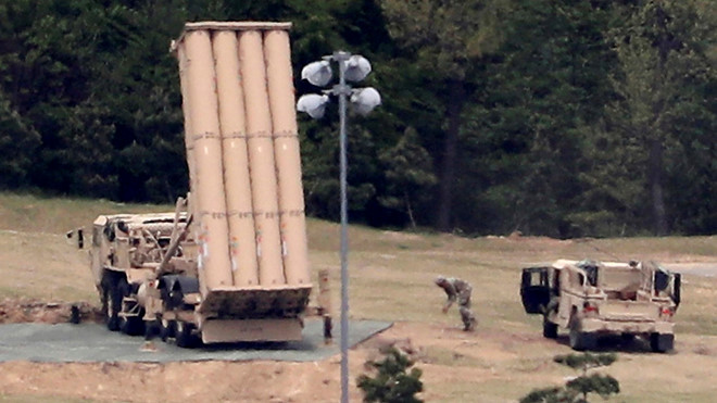 Triển khai THAAD của Mỹ tại Hàn Quốc. (Nguồn: EPA)