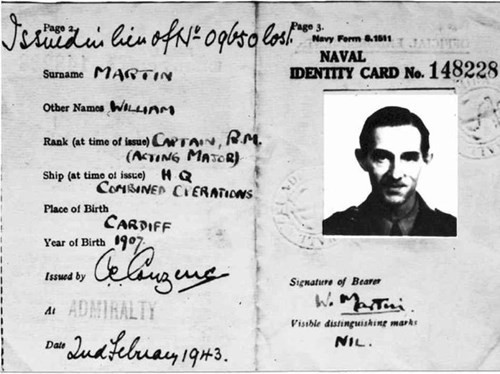 Chứng minh nhân thân Thiếu tá William Martin. (Nguồn: Defense Media Network)