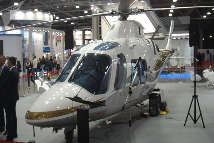 Máy bay trực thăng AW109, sản phẩm của công ty liên doanh Italy-Nga HeliWert. Nguồn ảnh: Sputnik.