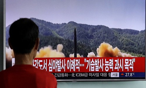 Một thử nghiệm tên lửa của Triều Tiên. (Ảnh: AP)