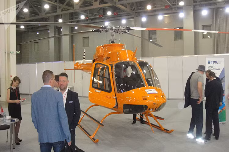 Máy bay trực thăng Bell 407 GXP, chế tạo tại Ural. Nguồn ảnh: Sputnik.