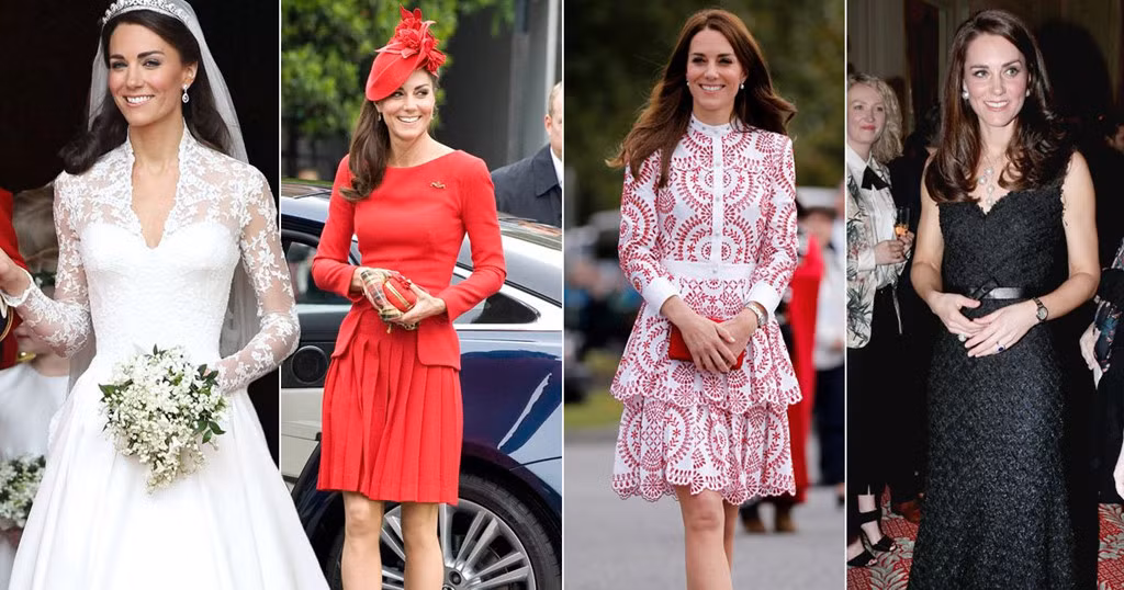 Alexander McQueen là một trong những thương hiệu thời trang cao cấp được công nương ưa chuộng. Ngoài bộ đầm cưới ren "gây sốt" năm 2011, cô nhiều lần ghi dấu ấn với những thiết kế quyến rũ, pha trộn giữa cổ điển và hiện đại của nhà mốt này.