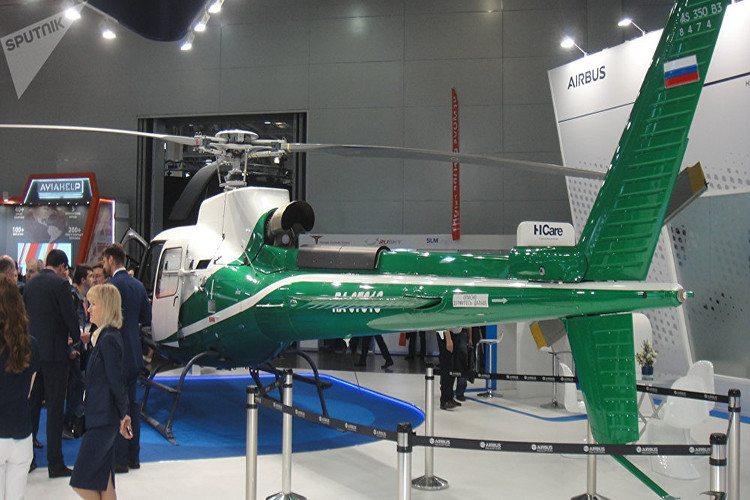 Máy bay trực thăng Airbus H125. Nhìn phía sau. Nguồn ảnh: Sputnik.