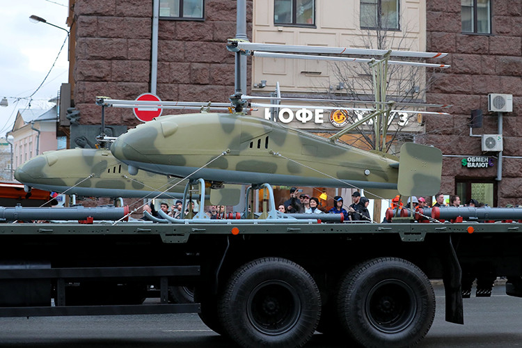 Cái tên cuối cùng trong danh sách này chính là mẫu máy bay không người lái lên thẳng Katran, có các tính năng tương tự như Korsar nhưng nó hoạt động như một máy bay trực thăng cất cánh không cần đường băng và được vũ trang cực mạnh. Nguồn ảnh: Sputnik.