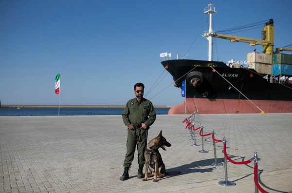 Quang cảnh cảng Chabahar trong lễ khánh thành giai đoạn 1 tháng 12/2017. Ảnh: THX/TTXVN.