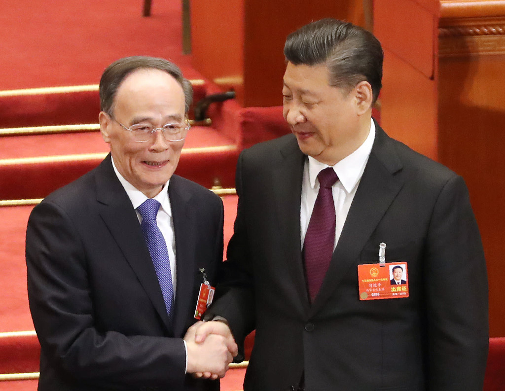 Phó chủ tịch nước Vương Kỳ Sơn, cựu tướng "đả hổ diệt ruồi", được xem là cánh tay phải của Chủ tịch Tập. Ảnh: Nikkei.