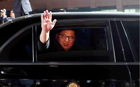 hà lãnh đạo Triều Tiên Kim Jong-un. Ảnh: Reuters.