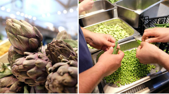 Nguyên liệu được chuyển tới từ các vùng khác nhau như nông trại ở hạt Kent, nơi biết tới là khu vườn tươi tốt của nhiều loại nông sản nổi tiếng nước Anh.