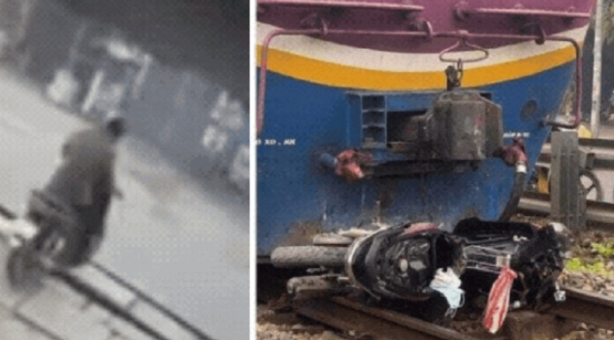  Qua đường sắt bất cẩn, người đàn ông bị tàu đâm tử vong: Ngày 7/11/2021, tại huyện Phú Xuyên, Hà Nội, người đàn ông điều khiển xe máy đến điểm giao nhau với đoạn đường sắt rồi vượt qua khi tàu vừa đến nơi khiến tàu đâm phải. Hậu quả khiến người đàn ông tử vong tại chỗ.