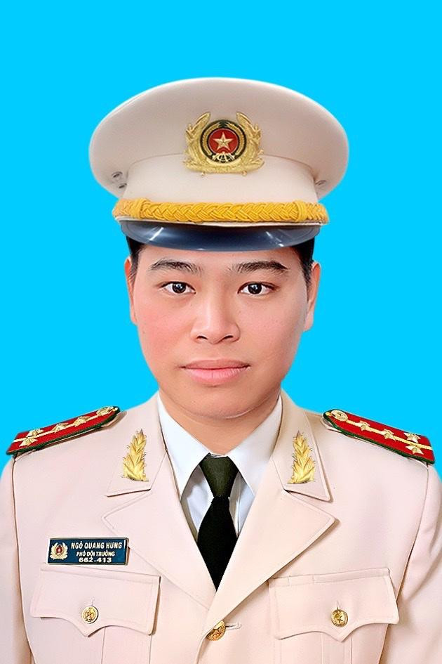 Đại uý Ngô Quang Hưng, Phó Đội trưởng Đội Tổng hợp, Công an huyện Hoài Đức. 