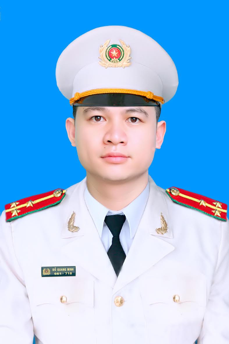 Thượng uý Đỗ Quang Minh, cán bộ Đội An ninh, Công an huyện Sóc Sơn. 