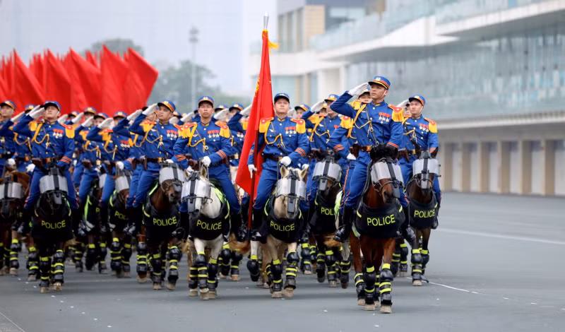 Bộ Tư lệnh Cảnh sát cơ động (CSCĐ) đã huy động hơn 4.000 cán bộ, chiến sĩ tham gia các khối diễu binh, diễu hành, biểu diễn võ thuật.