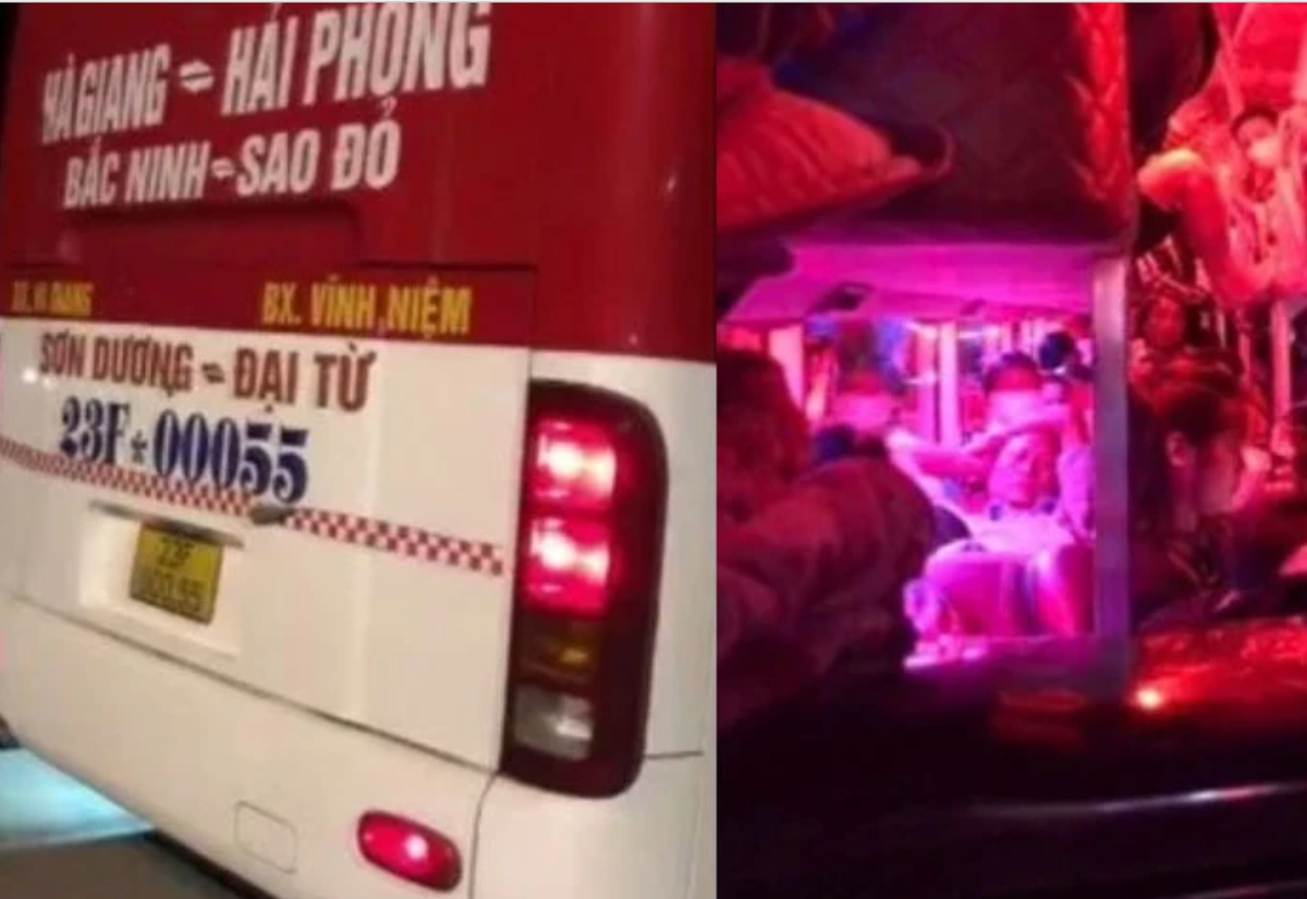 Xe khách 43 chỗ nhồi nhét 90 người Xe khach 43 cho nhoi nhet 90 nguoi