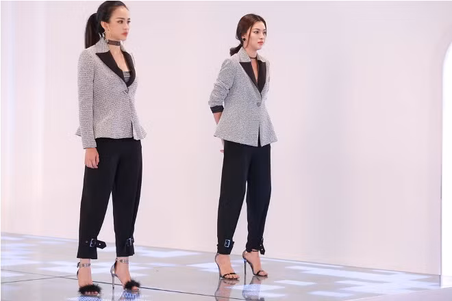 Cụ thể, Tú Hảo đã thẳng thắn chia sẻ, cô không thích phần thi của Thiên Nga vì cô diễn quá lố với cảnh hôn gió và gương mặt quá sến sẩm. Thiên Nga chẳng vừa, cô nàng đáp trả Tú Hảo không làm được như mình và đang ghanh tị. Ảnh: Saostar.