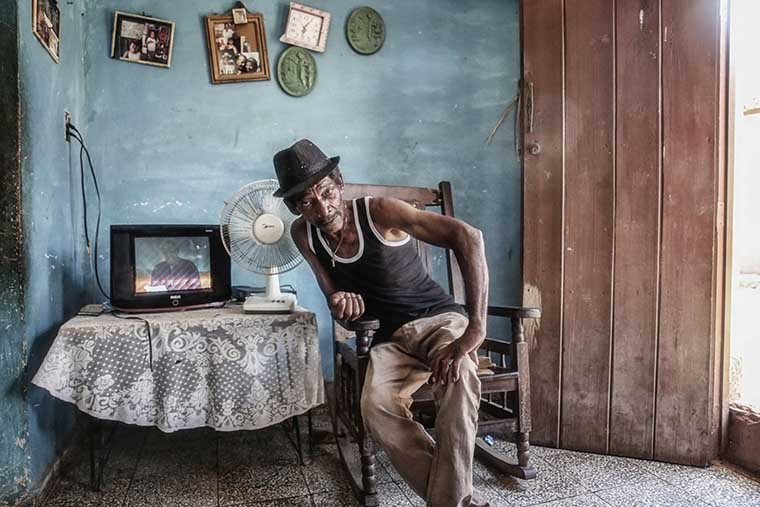 Bên trong ngôi nhà của một cư dân địa phương.