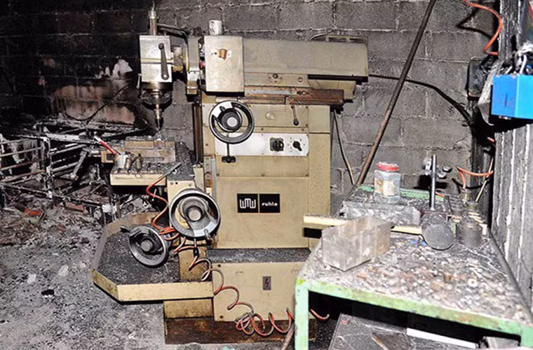 Các tay súng Jaysh al-Islam từng sử dụng nơi này để chế tạo vũ khí nhằm đối phó với các cuộc tấn công của lực lượng chính phủ Damascus. Ảnh: FNA.