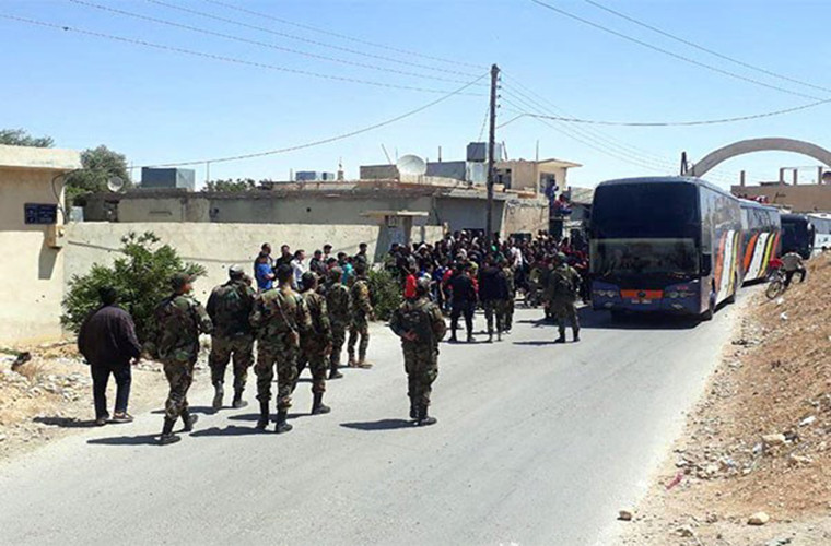 Tại Đông Qalamoun, những nhóm phiến quân cuối cùng đã bắt đầu rút khỏi các khu vực phía bắc khu vực này sau thỏa thuận đạt được với lực lượng chính phủ Damascus hồi tuần trước. Ảnh: FNA.