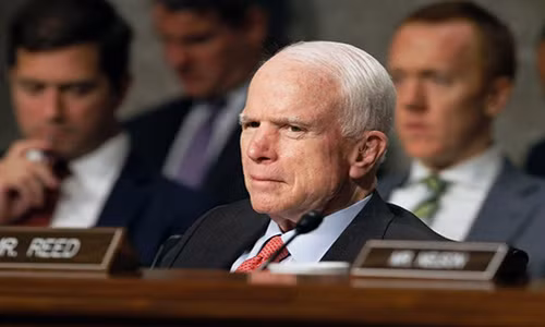 Thượng nghị sĩ John McCain tại Quốc hội Mỹ hồi năm 2017. Ảnh: AP.