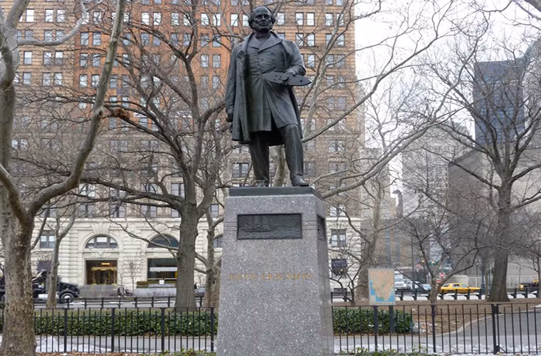 Bức tượng Ericsson trong Công viên Battery ngày nay.