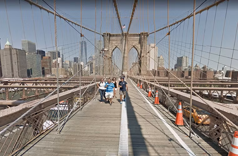 Diện mạo cầu Brooklyn ở thành phố New York hiện nay.