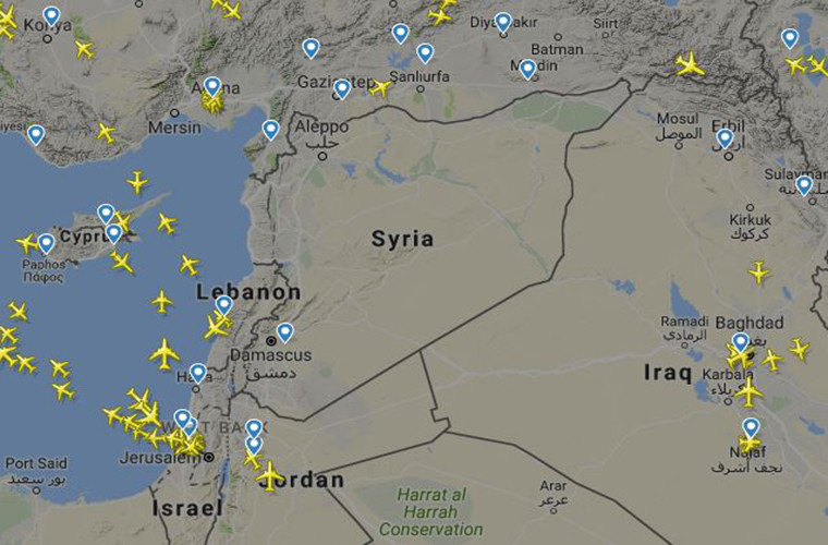 Hôm 10/4, Cơ quan kiểm soát không lưu liên Châu Âu (Eurocontrol) kêu gọi các hãng hàng không cẩn trọng ở khu vực phía Đông Địa Trung Hải do có thể xảy ra không kích vào Syria trong vòng 72 giờ tới. Ảnh: AMN.