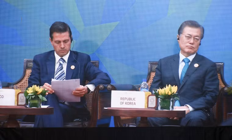 Thủ tướng Mexico và Tổng thống Hàn Quốc Moon Jea -In