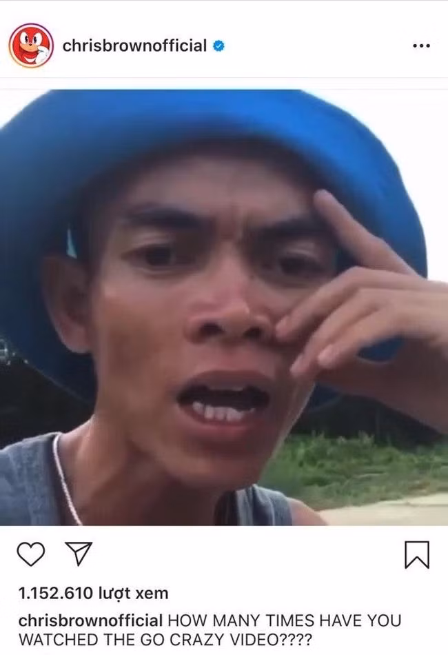 Chris Brown đã xem đi xem lại không biết bao nhiêu lần video của chàng trai chăn bò người Việt này.