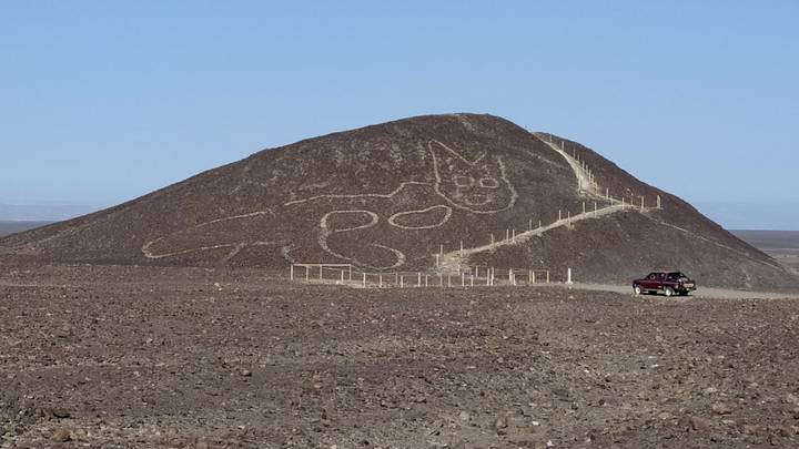 Các nhà khảo cổ học đã tiếp tục phát hiện thêm hình vẽ mới tại Nazca Lines. Đây là hình vẽ của một chú mèo dài tới 36,5 mét. Đáng nói, hình vẽ này đã ‘nằm yên’ trên một ngọn đồi suốt gần 2.000 năm nhưng không một ai phát hiện ra.