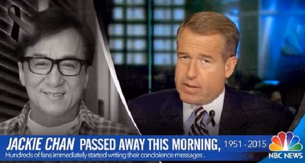 Hãng truyền thông mạo danh CNM cho rằng, Thành Long qua đời vì bệnh tim vào sáng ngày 15/5/2015 tại một bệnh viện ở Hồng Kông. Để tăng độ tin cậy cho thông tin, trang CNM trên còn khẳng định, bà xã Thành Long là Lâm Phụng Kiều cũng đã xác nhận thông tin chồng đã qua đời.