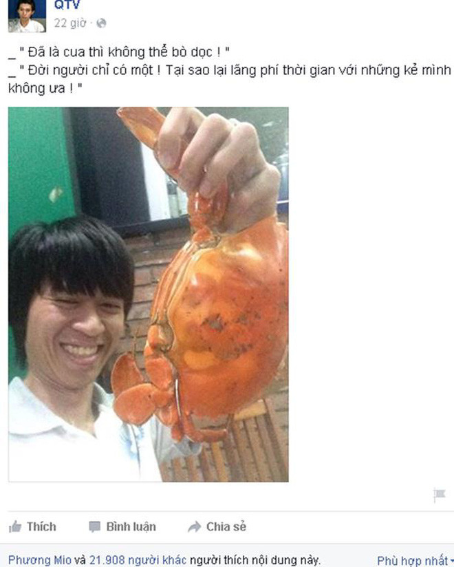 Để chứng tỏ mình 'không phải dạng vừa', QTV nhiều lần chế ảnh để đáp trả lại antifan trên trang cá nhân của mình.