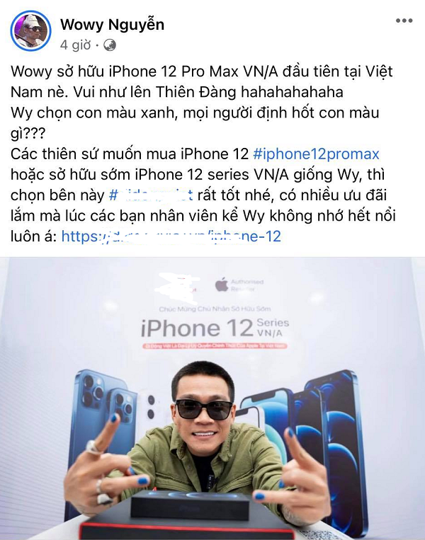 Giám khảo "Rap Việt" Wowy vô cùng hào hứng với chiếc iPhone thế hệ mới của Apple.