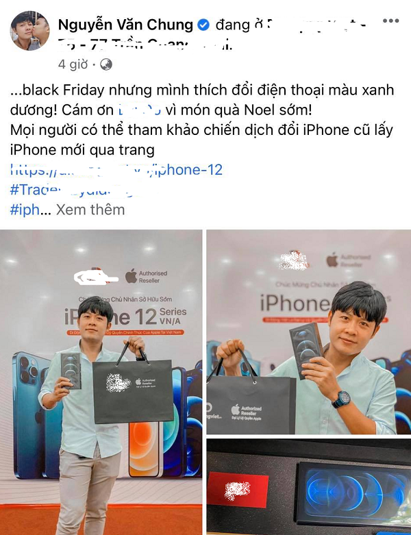 Nhạc sĩ Nguyễn Văn Chung cũng là một trong những người sở hữu iPhone 12 Pro Max sớm.