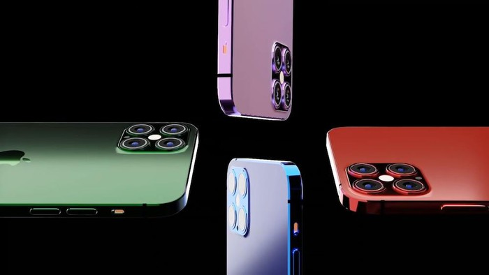 Đi kèm đó là cụm 4 camera đặt ở mặt lưng cùng 4 tùy chọn màu sắc xanh lục, xanh navy, đỏ và hồng.