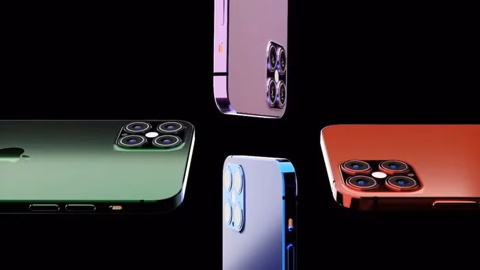 Đi kèm đó là cụm 4 camera đặt ở mặt lưng cùng 4 tùy chọn màu sắc xanh lục, xanh navy, đỏ và hồng.