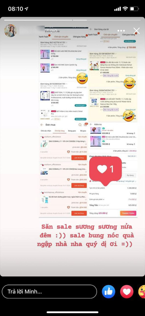 Thành quả 'săn sale' khiến cư dân mạng ghen tị của một tín đồ mua sắm.