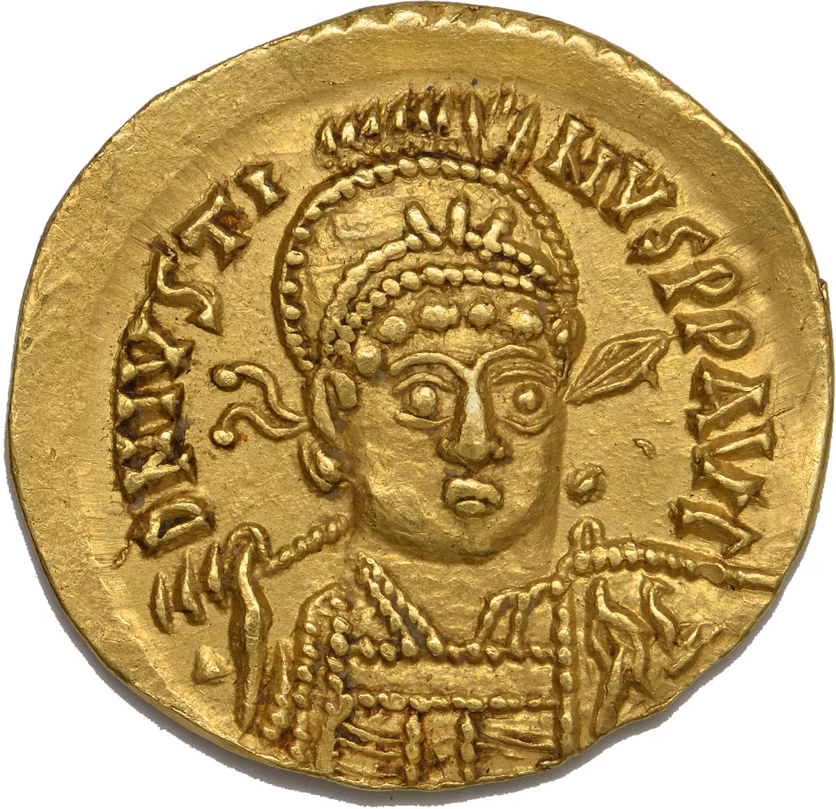 Khi hoàng đế Anastasius I băng hà năm 518, Justin I giữ chức chỉ huy đội cấm quân có ảnh hưởng lớn trong triều. Vì vậy, ông được quần thần ủng hộ đưa lên làm hoàng đế vì Anastasius I không có con nối dõi thừa kế ngai vàng.