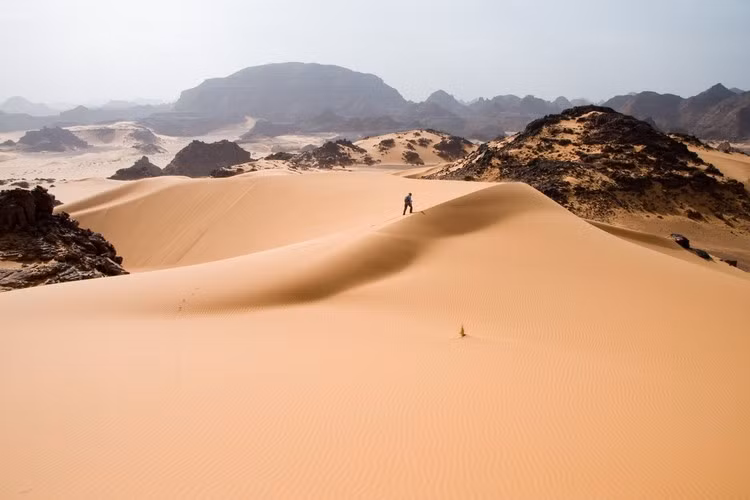 Điều kiện nắng nóng, khô cằn khắc nghiệt tại sa mạc Sahara khiến một số người cho rằng nếu phủ kín sa mạc bằng pin mặt trời hay tấm quang điện thì có thể giải quyết vấn đề năng lượng trên thế giới.